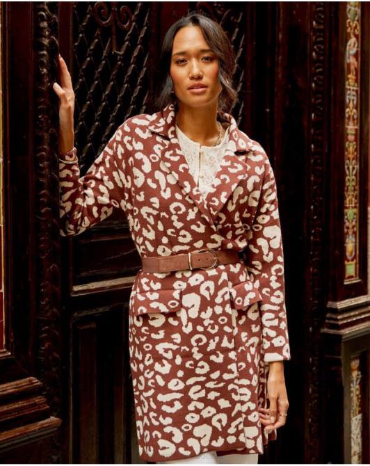 Nere z nadrukiem zwierzęcym brązowyPolin et moi odzież 0TTF368