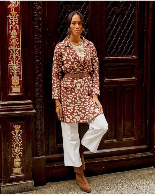 Nere z nadrukiem zwierzęcym brązowyPolin et moi odzież 0TTF368