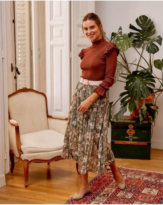 plisowana spódnica dunia KakiPolin et moi odzież 0TTF299