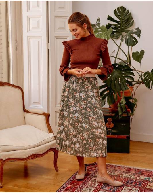 plisowana spódnica dunia KakiPolin et moi odzież 0TTF299