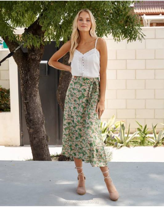 spódnica midi Joaquina beżowyPolin et moi odzież 0TTF298