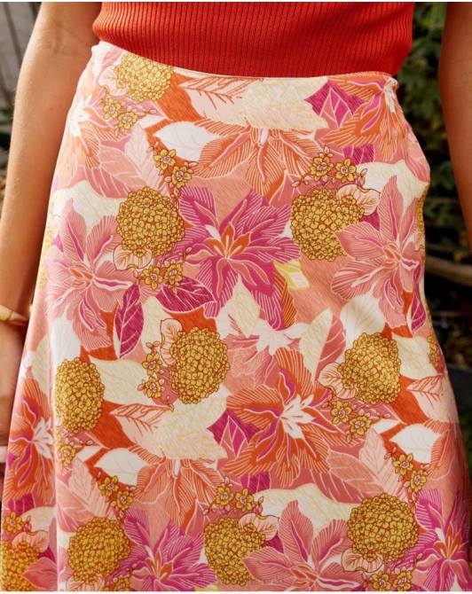 spódnica midi w kwiaty dane łosośPolin et moi odzież 0TTF319