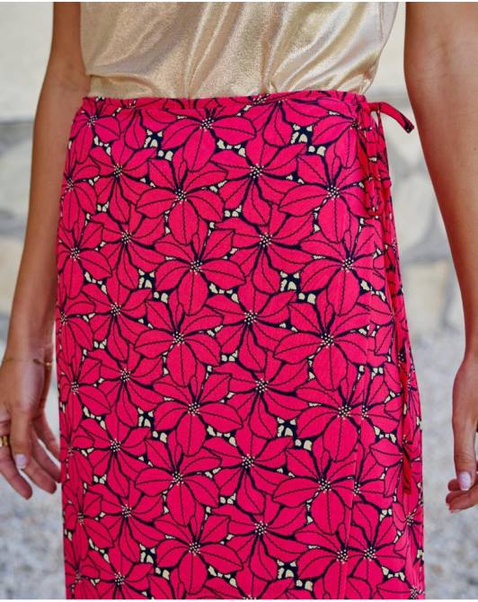 spódnica w kwiaty Stella fuksjaPolin et moi odzież 0TTF316