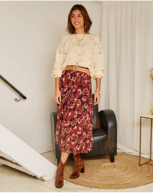 spódnica w kwiaty Suzy malinaPolin et moi odzież 0TTF323