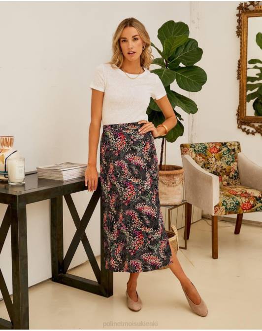 spódnica w kwiaty jara czarnyPolin et moi odzież 0TTF309