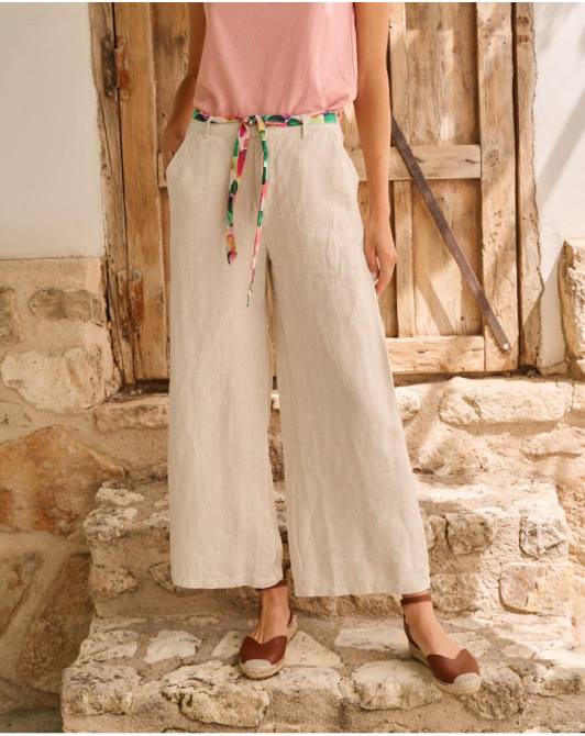 Ariday lniane spodnie beżowyPolin et moi odzież 0TTF327