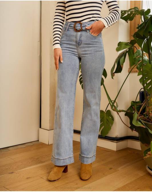 spodnie z paskiem Zube dżinsowaPolin et moi odzież 0TTF337