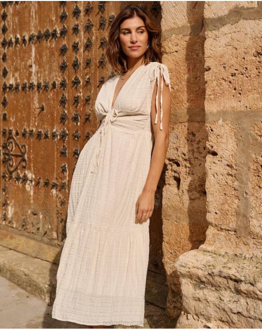 Ingrid sukienka midi surowyPolin et moi odzież 0TTF88