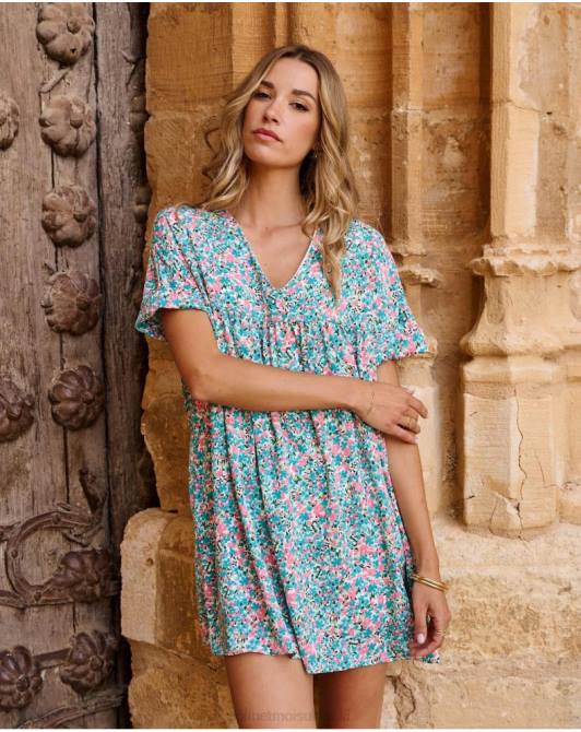 Izabela z małpką babydoll turkusPolin et moi odzież 0TTF4