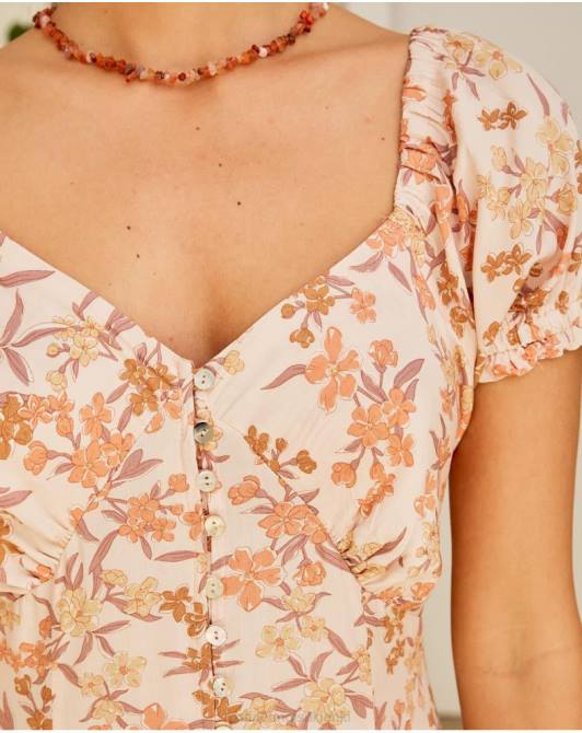 Izolda w kwiatowej sukience łosośPolin et moi odzież 0TTF94