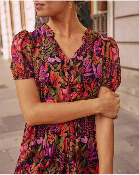 Maitane płynna sukienka brązowyPolin et moi odzież 0TTF73