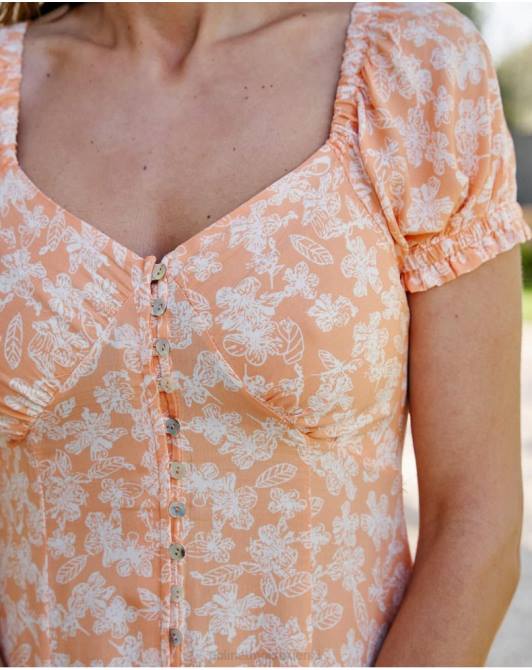 Sukienka Cleofe zapinana na guziki brzoskwiniaPolin et moi odzież 0TTF90