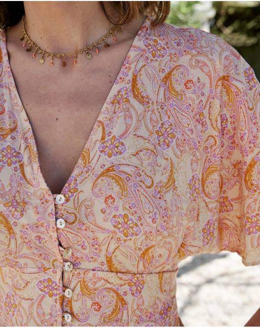 Sukienka zapinana na guziki Agustiny ochraPolin et moi odzież 0TTF110