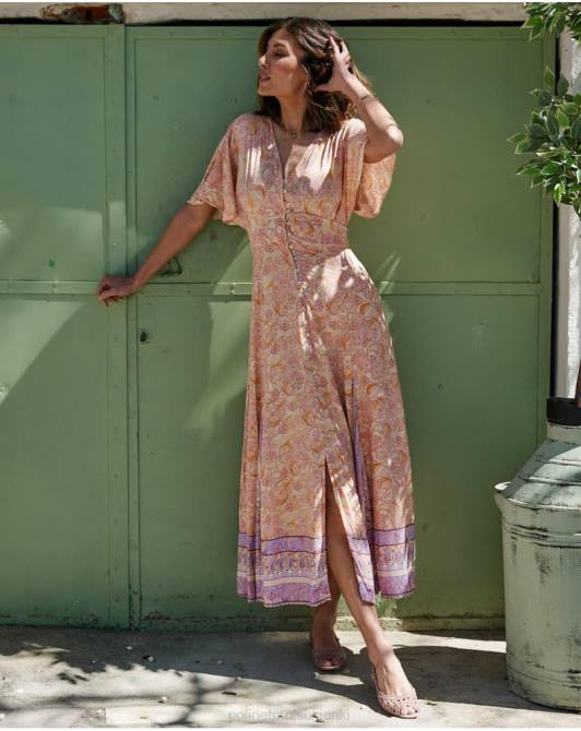 Sukienka zapinana na guziki Agustiny ochraPolin et moi odzież 0TTF110