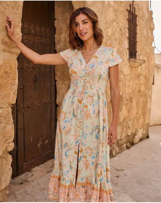 boho sukienka Ireny woda zielonaPolin et moi odzież 0TTF36