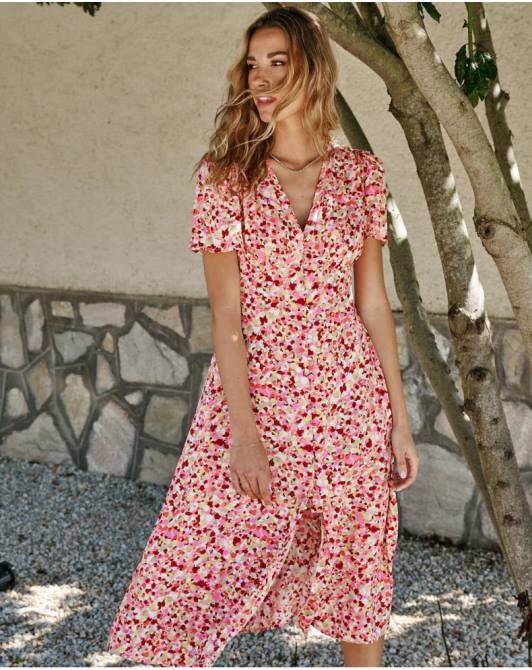 dowolną sukienkę na guziki malinaPolin et moi odzież 0TTF127