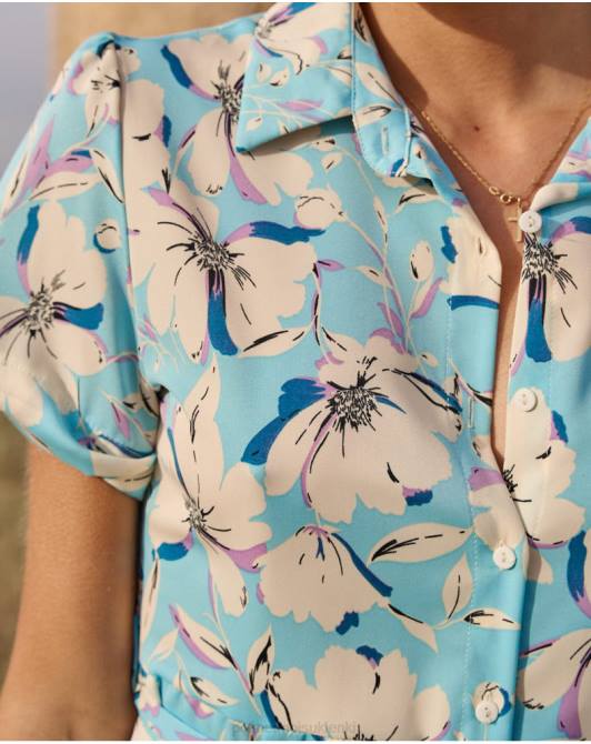 granatowa sukienka koszulowa niebiańskiPolin et moi odzież 0TTF99