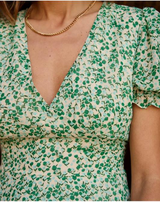 indyjska krótka sukienka szmaragdowo-zielonyPolin et moi odzież 0TTF83