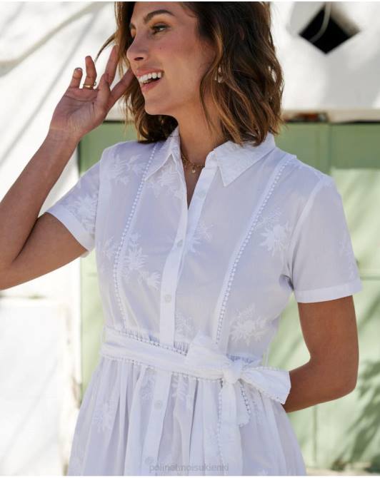 koszulowa sukienka Lyndy białyPolin et moi odzież 0TTF86