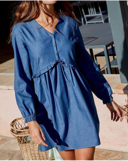 kowbojska sukienka z Mediolanu dżinsowaPolin et moi odzież 0TTF101