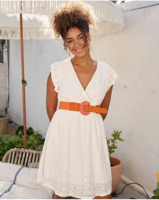 mina ażurowa sukienka surowyPolin et moi odzież 0TTF37