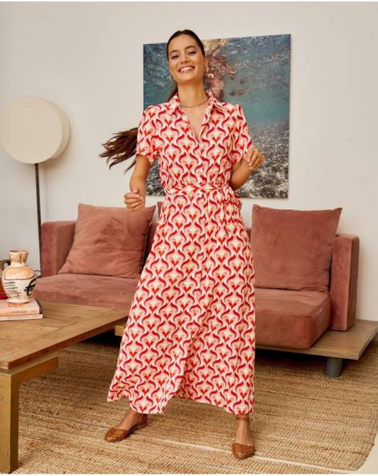 sukienka camisero aina RóżaPolin et moi odzież 0TTF97