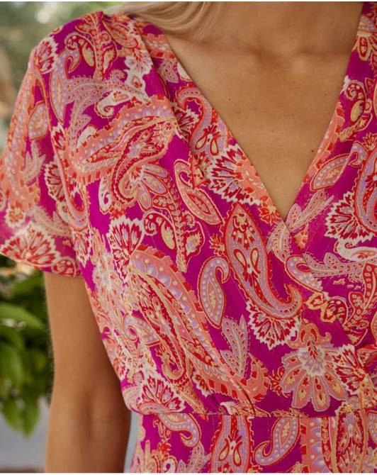 sukienka cross-over cinzia fioletowyPolin et moi odzież 0TTF52