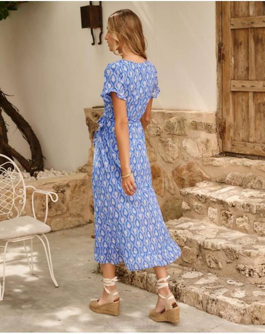 sukienka crossover Silvie klein niebieskiPolin et moi odzież 0TTF49