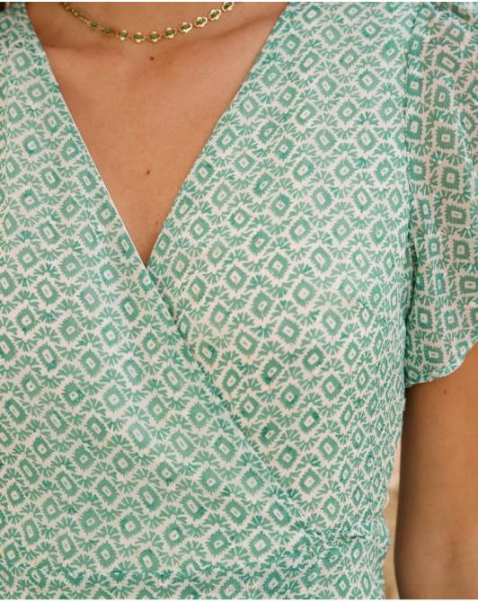 sukienka crossover alex szmaragdowo-zielonyPolin et moi odzież 0TTF85