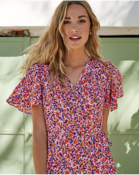 sukienka crossover carma liliowyPolin et moi odzież 0TTF107