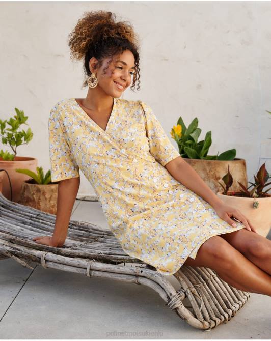 sukienka crossover edda żółtyPolin et moi odzież 0TTF33