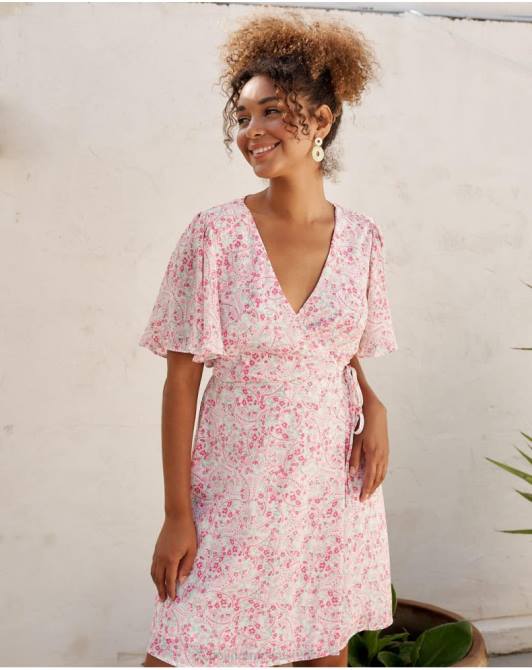 sukienka crossover xiomara RóżaPolin et moi odzież 0TTF8