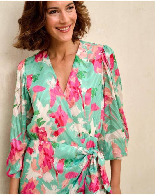 sukienka denisse z kokardką woda zielonaPolin et moi odzież 0TTF81