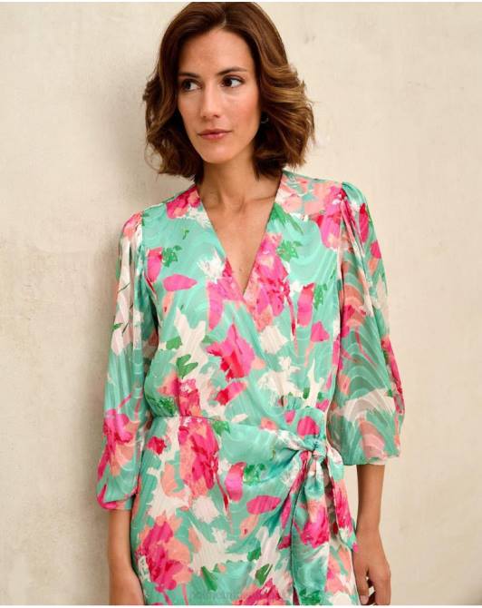 sukienka denisse z kokardką woda zielonaPolin et moi odzież 0TTF81