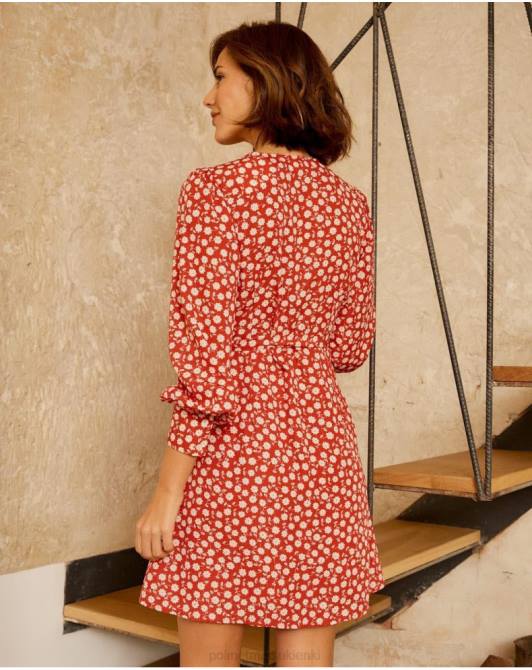 sukienka lala cross-over czerwonyPolin et moi odzież 0TTF119