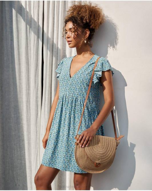 sukienka marszczona Lena klein niebieskiPolin et moi odzież 0TTF30