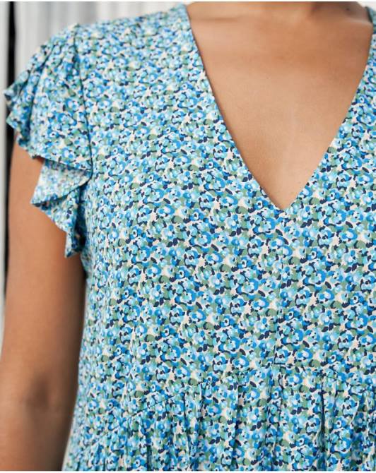 sukienka marszczona Lena klein niebieskiPolin et moi odzież 0TTF30