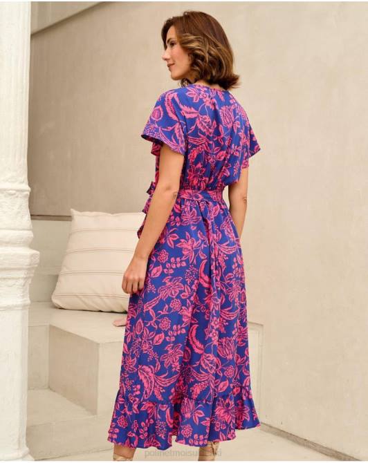 sukienka marszczona dila klein niebieskiPolin et moi odzież 0TTF129