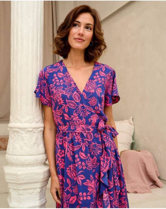 sukienka marszczona dila klein niebieskiPolin et moi odzież 0TTF129