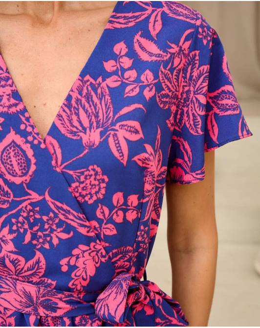 sukienka marszczona dila klein niebieskiPolin et moi odzież 0TTF129