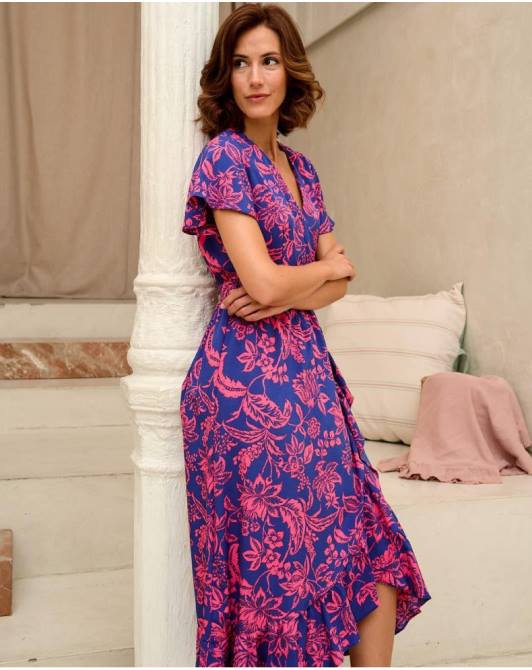 sukienka marszczona dila klein niebieskiPolin et moi odzież 0TTF129