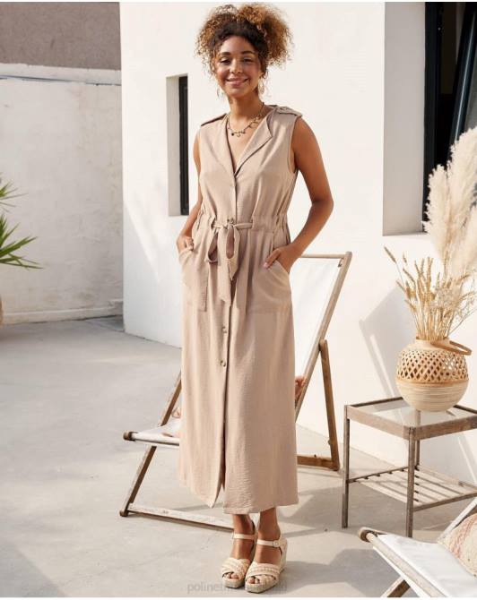 sukienka midi Lina wielbłądPolin et moi odzież 0TTF35