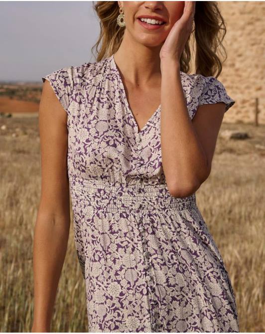 sukienka midi marki Magdal liliowyPolin et moi odzież 0TTF111