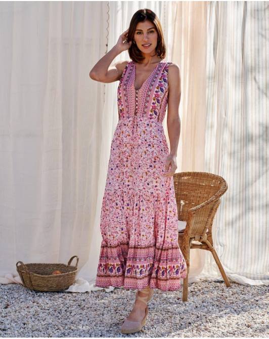 sukienka rozkloszowana Clia RóżaPolin et moi odzież 0TTF79