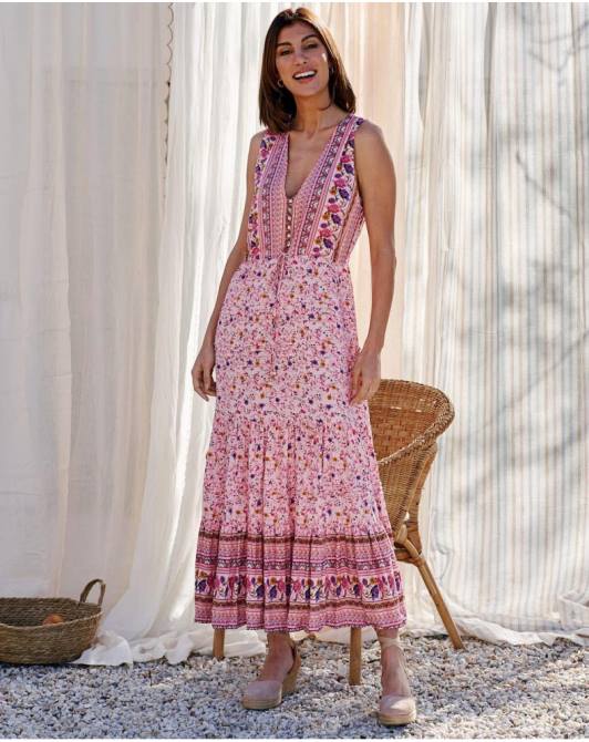 sukienka rozkloszowana Clia RóżaPolin et moi odzież 0TTF79