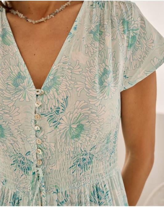 sukienka rozkloszowana Vicky turkusPolin et moi odzież 0TTF62