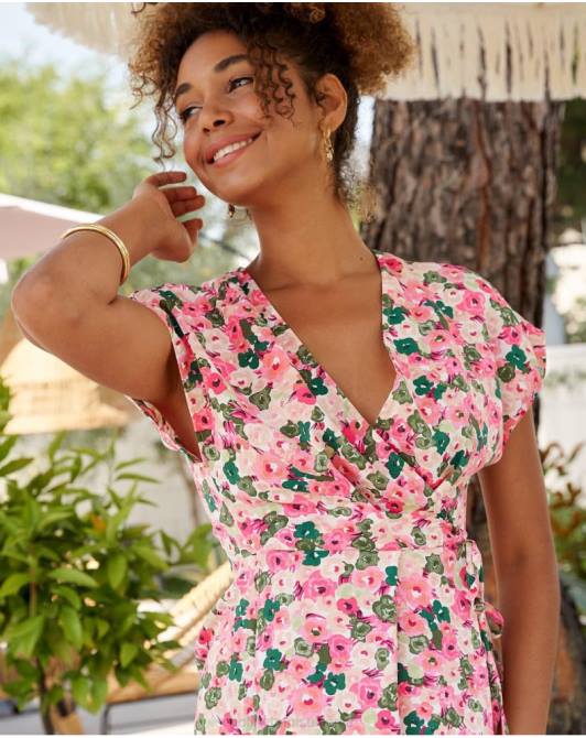 sukienka typu cross-over Tana malinaPolin et moi odzież 0TTF23