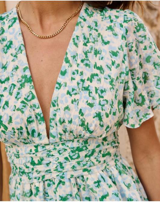 sukienka w cętki Celeste turkusPolin et moi odzież 0TTF34