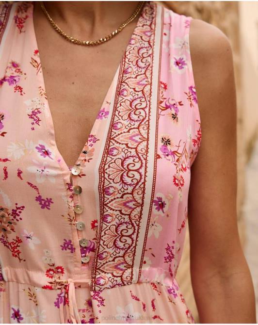 sukienka w kwiaty Adri łosośPolin et moi odzież 0TTF53