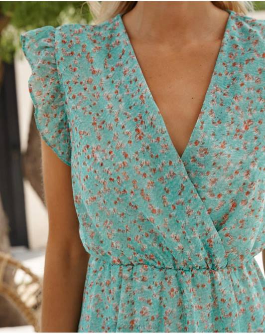 sukienka wzburzyć afri woda zielonaPolin et moi odzież 0TTF21